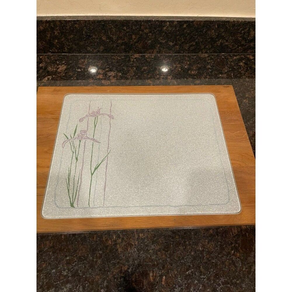Vintage Corning Ware Shadow Iris Cutting Board 15x12